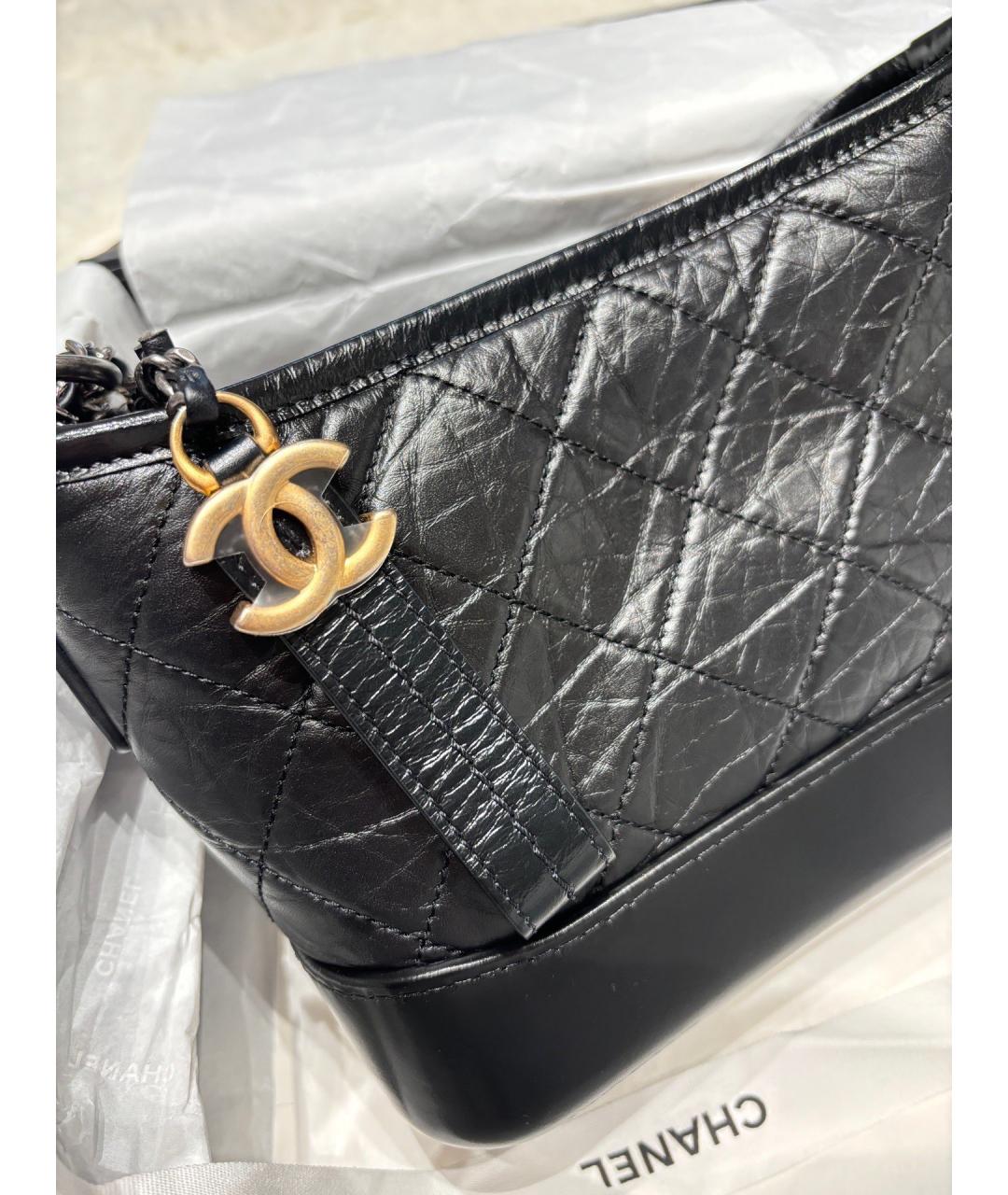 CHANEL Черная кожаная сумка через плечо, фото 2