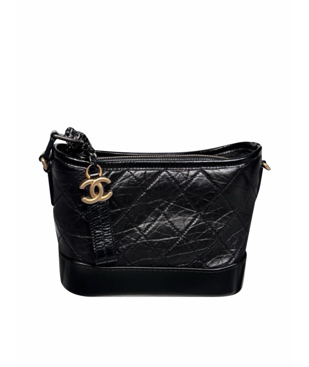 CHANEL Черная кожаная сумка через плечо, фото 1