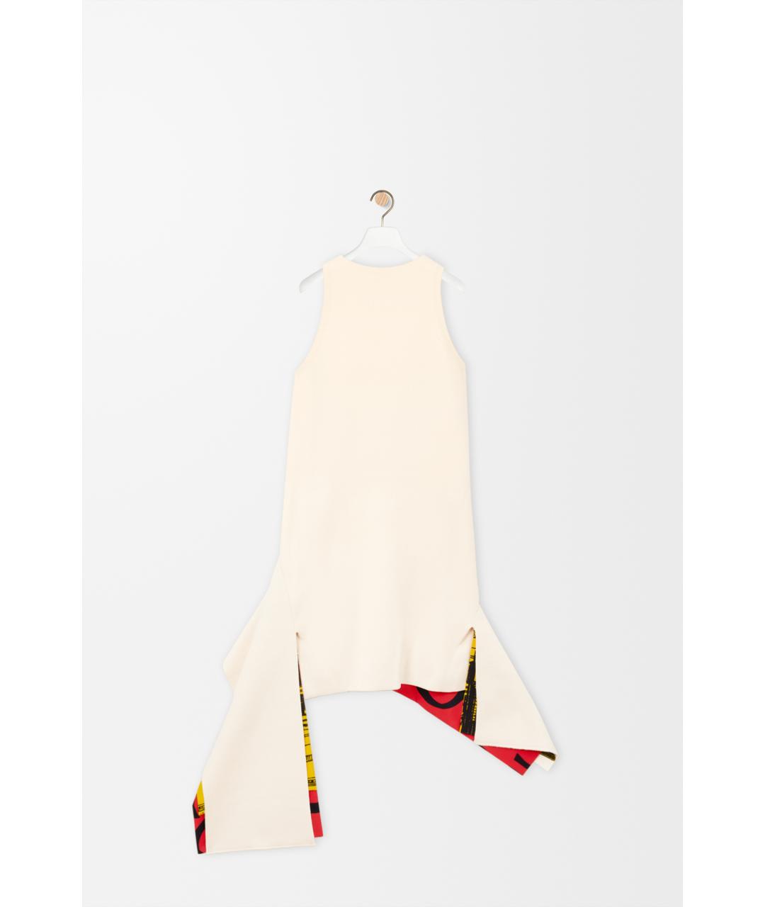 LOEWE Бежевое вискозное повседневное платье, фото 2