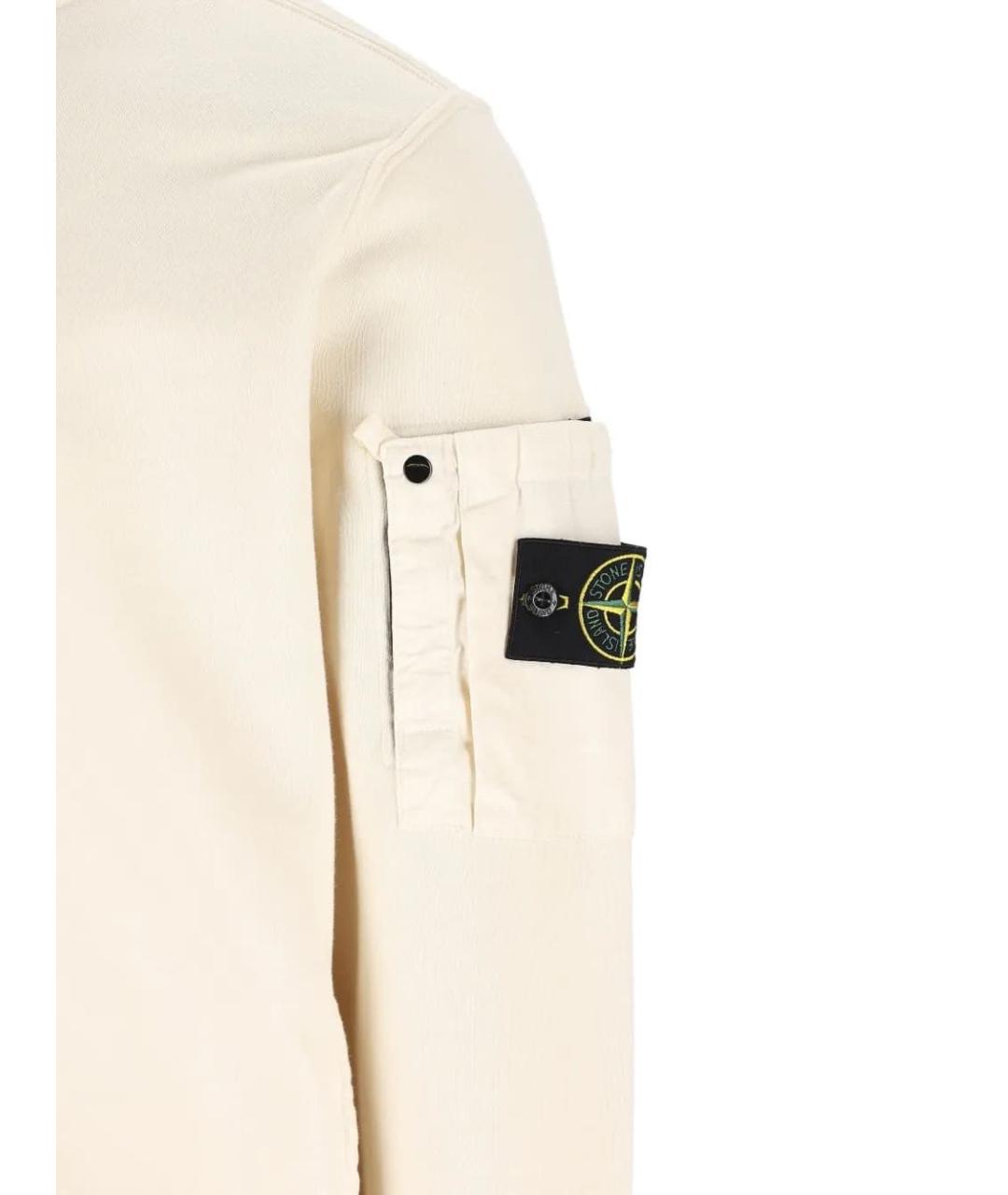 STONE ISLAND Бежевая хлопковая куртка, фото 4