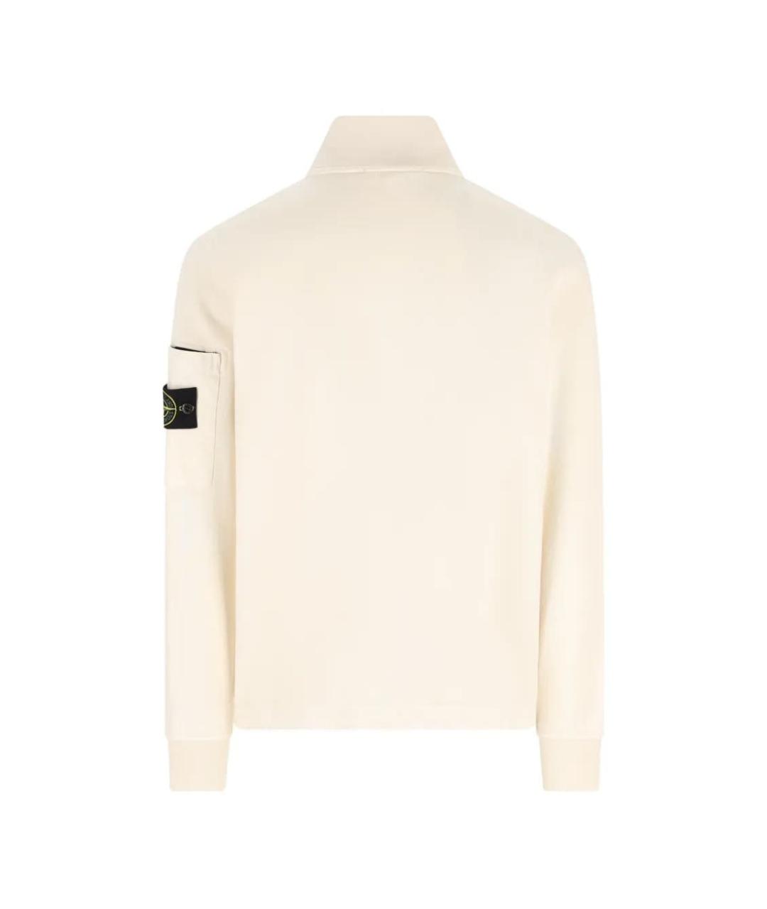 STONE ISLAND Бежевая хлопковая куртка, фото 2