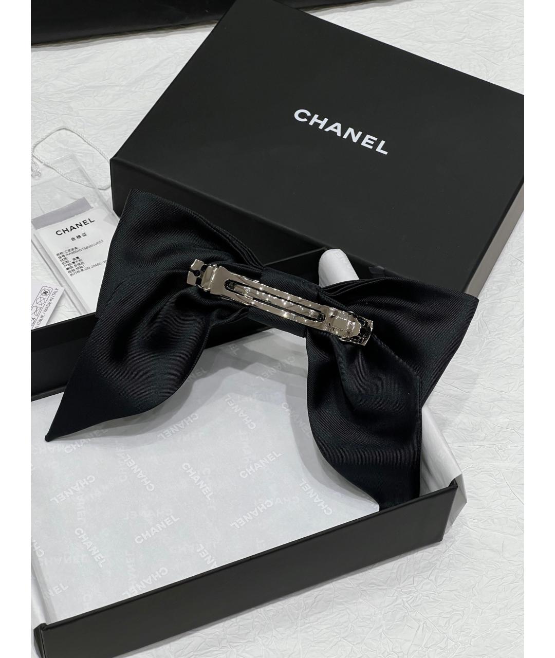 CHANEL Черная заколка, фото 3