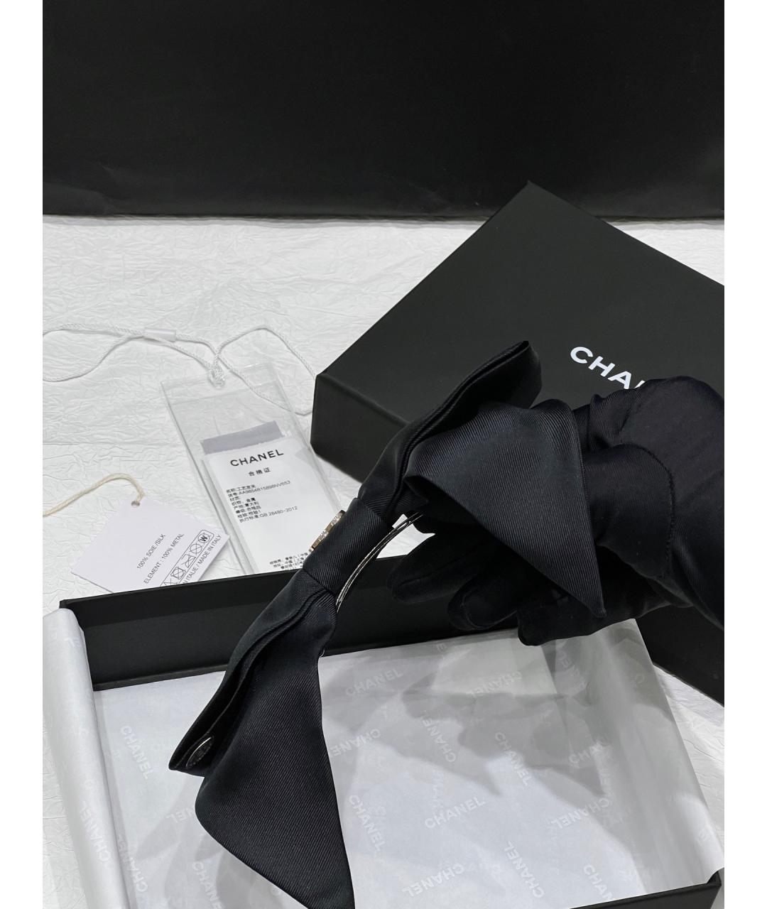 CHANEL Черная заколка, фото 4