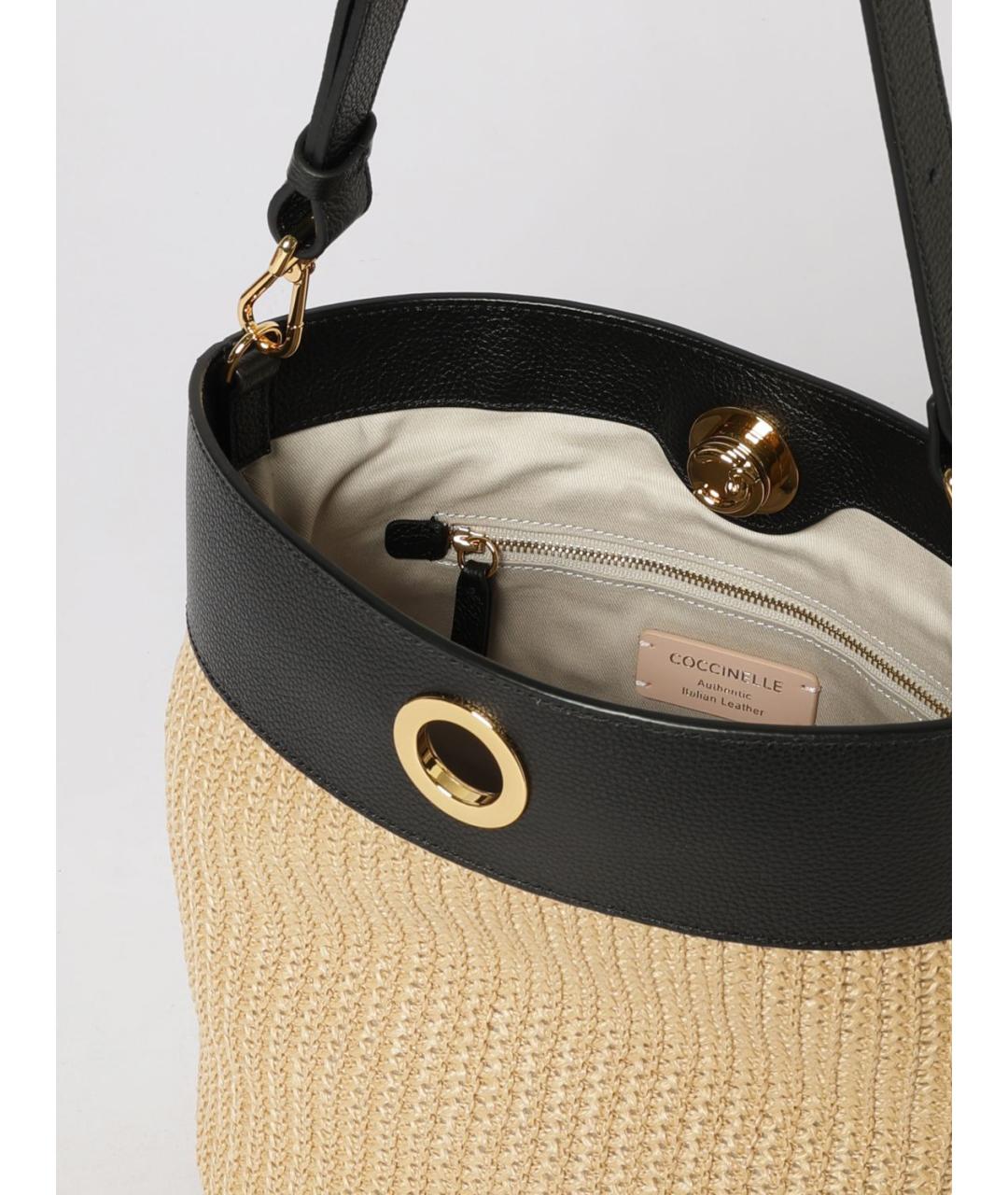 COCCINELLE Черная кожаная сумка через плечо, фото 4
