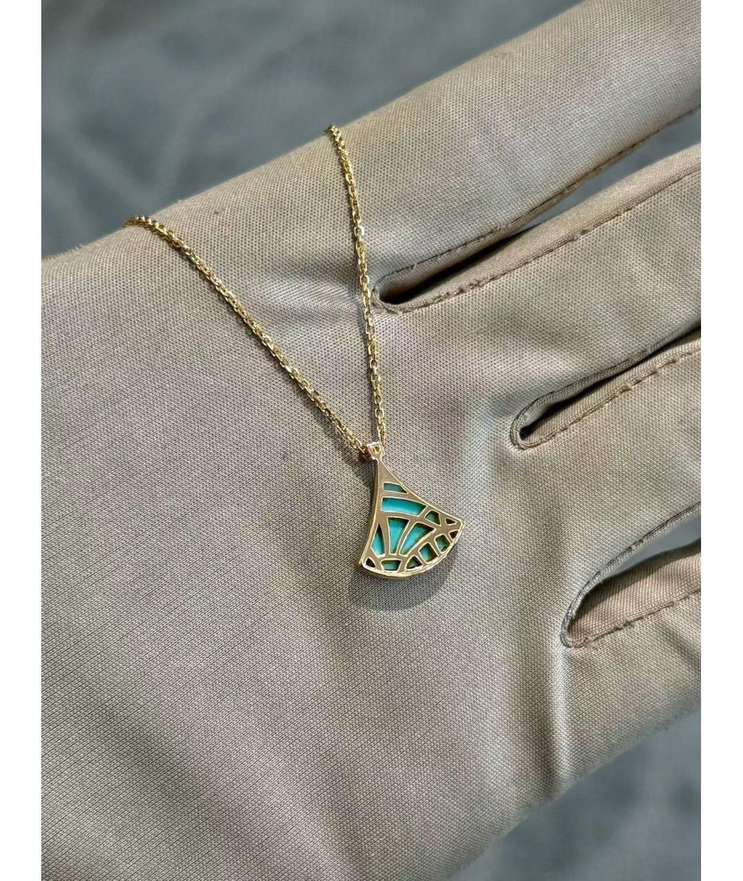 BVLGARI Бирюзовое колье из розового золота, фото 5