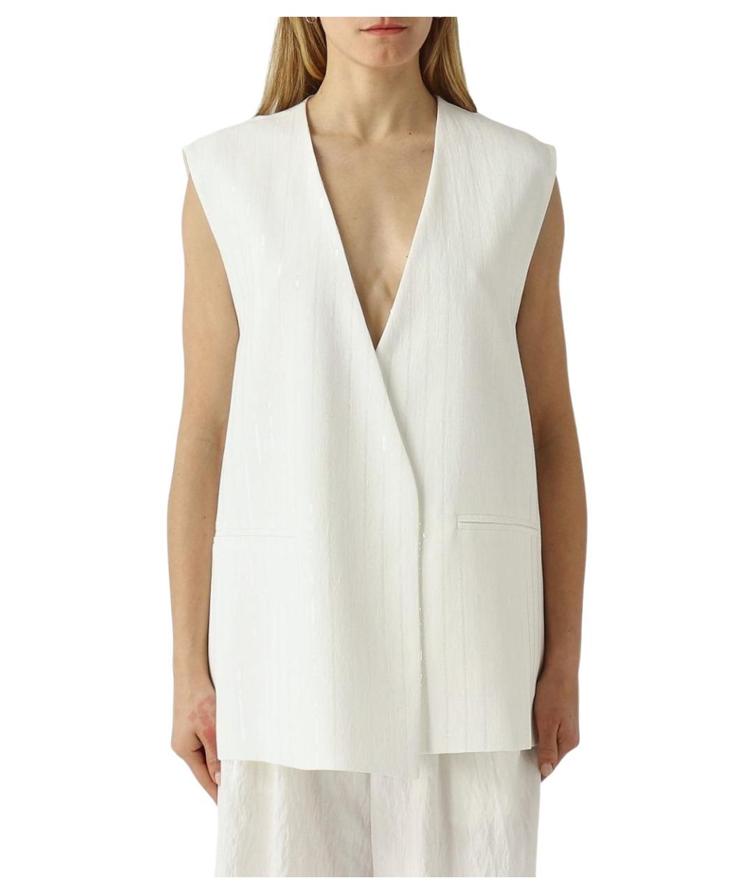 MEIMEIJ Белый вискозный жилет, фото 1