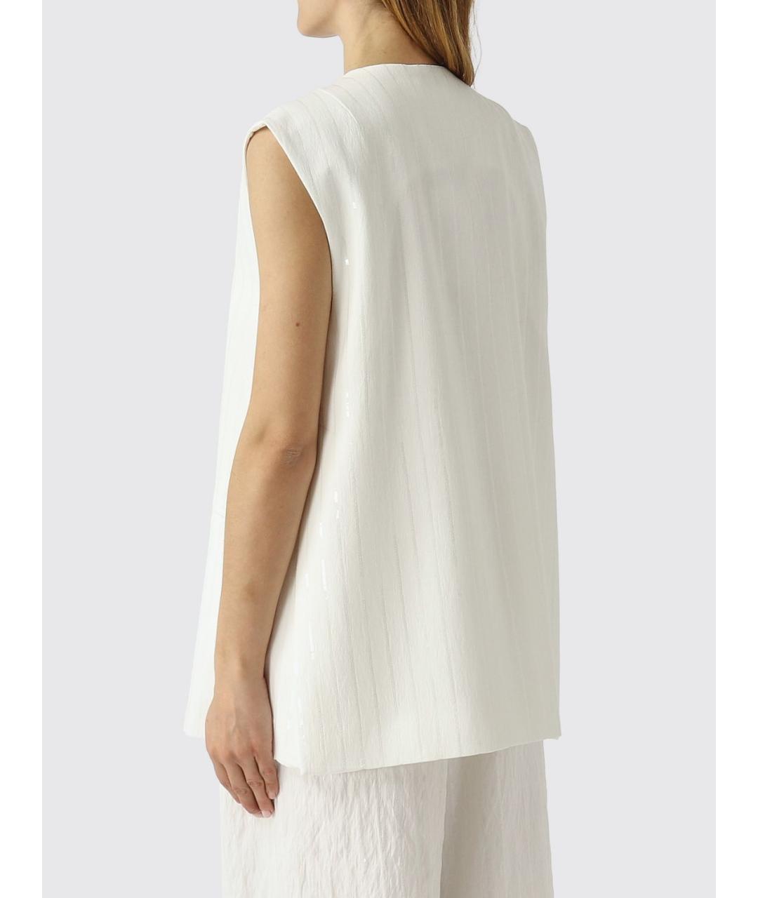 MEIMEIJ Белый вискозный жилет, фото 2