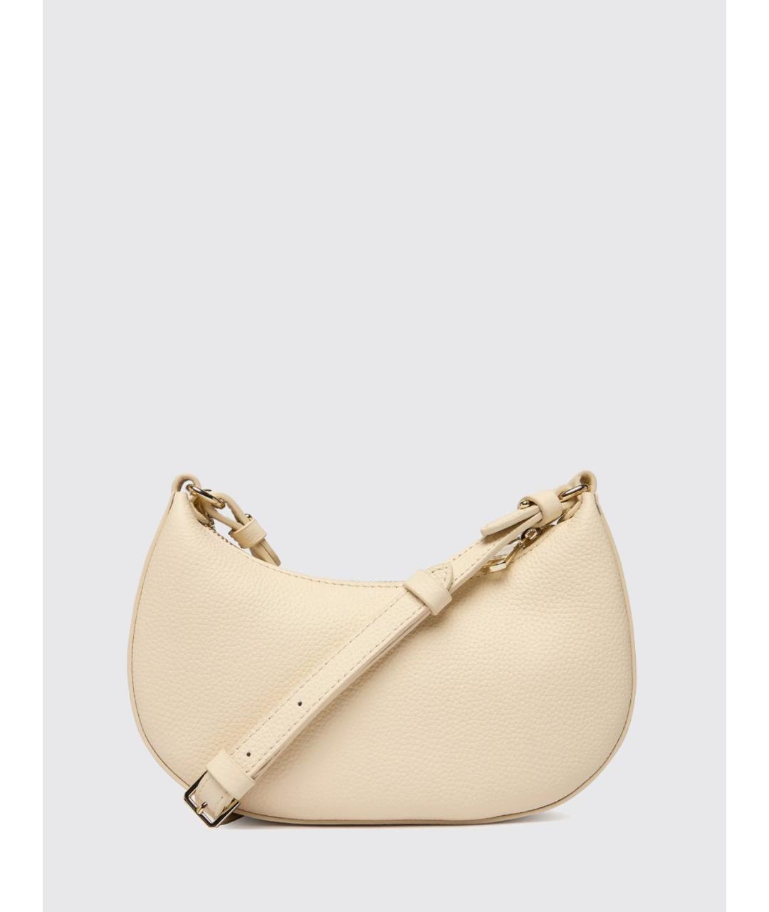 PATRIZIA PEPE Бежевая кожаная сумка через плечо, фото 2