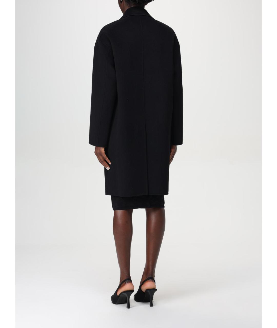 PINKO Черное шерстяное пальто, фото 2