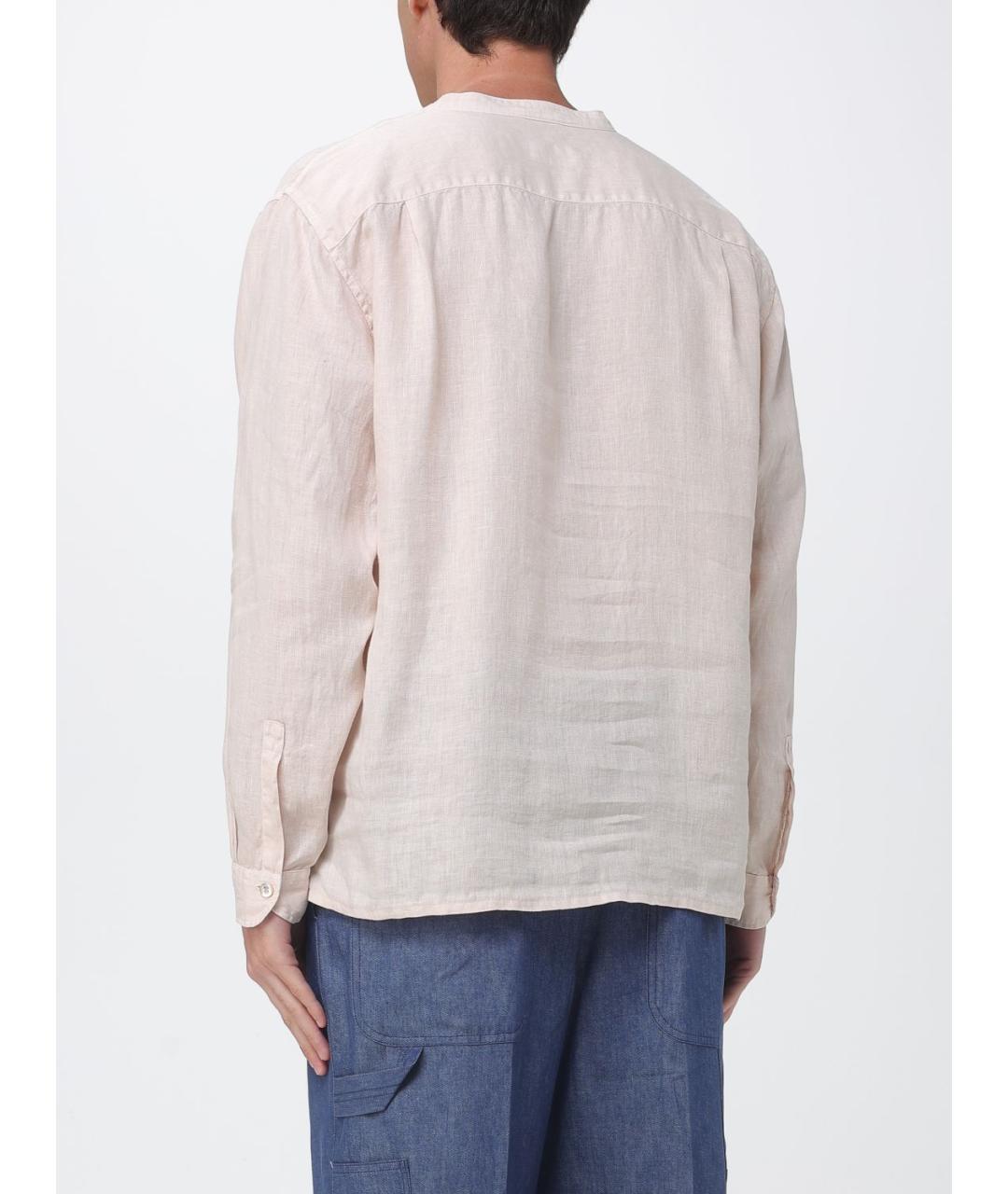 EMPORIO ARMANI Бежевая льняная кэжуал рубашка, фото 2