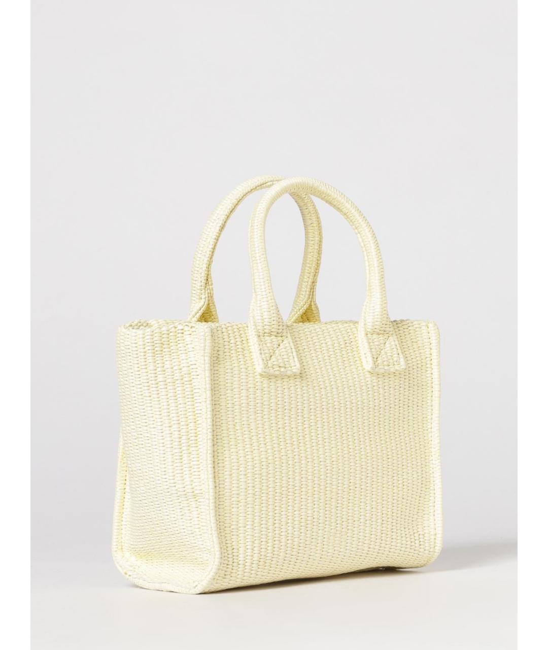 PINKO Желтая синтетическая сумка тоут, фото 2