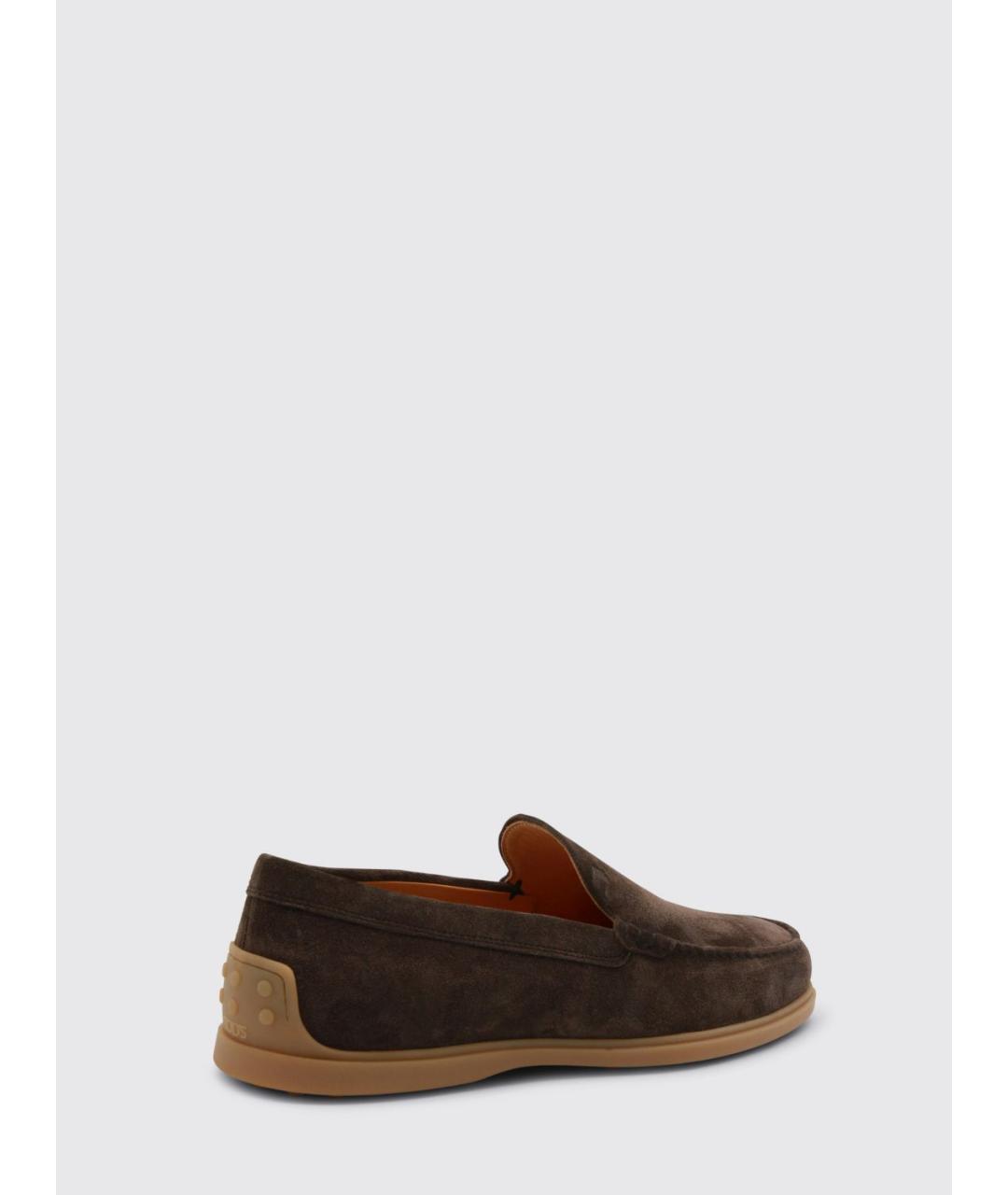 TOD'S Коричневые замшевые лоферы, фото 3