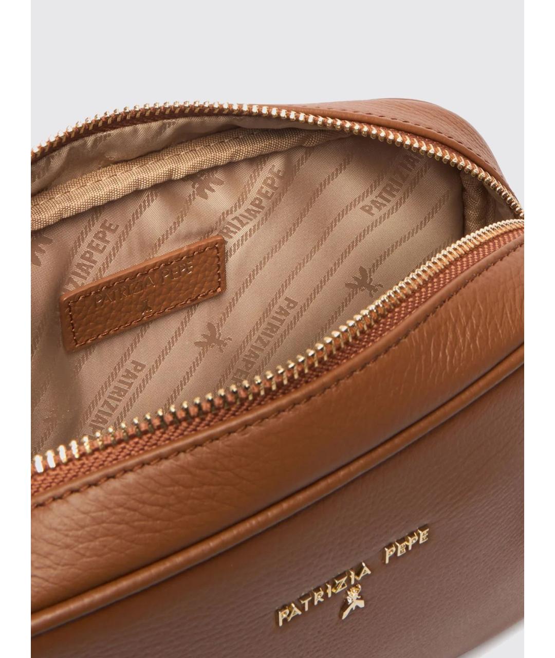 PATRIZIA PEPE Коричневая сумка через плечо, фото 3