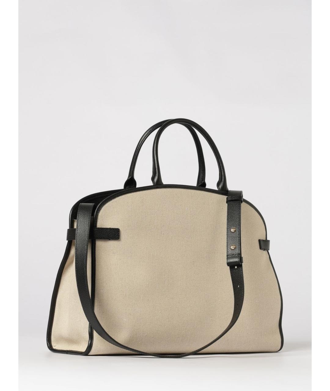 COCCINELLE Бежевая тканевая сумка с короткими ручками, фото 2