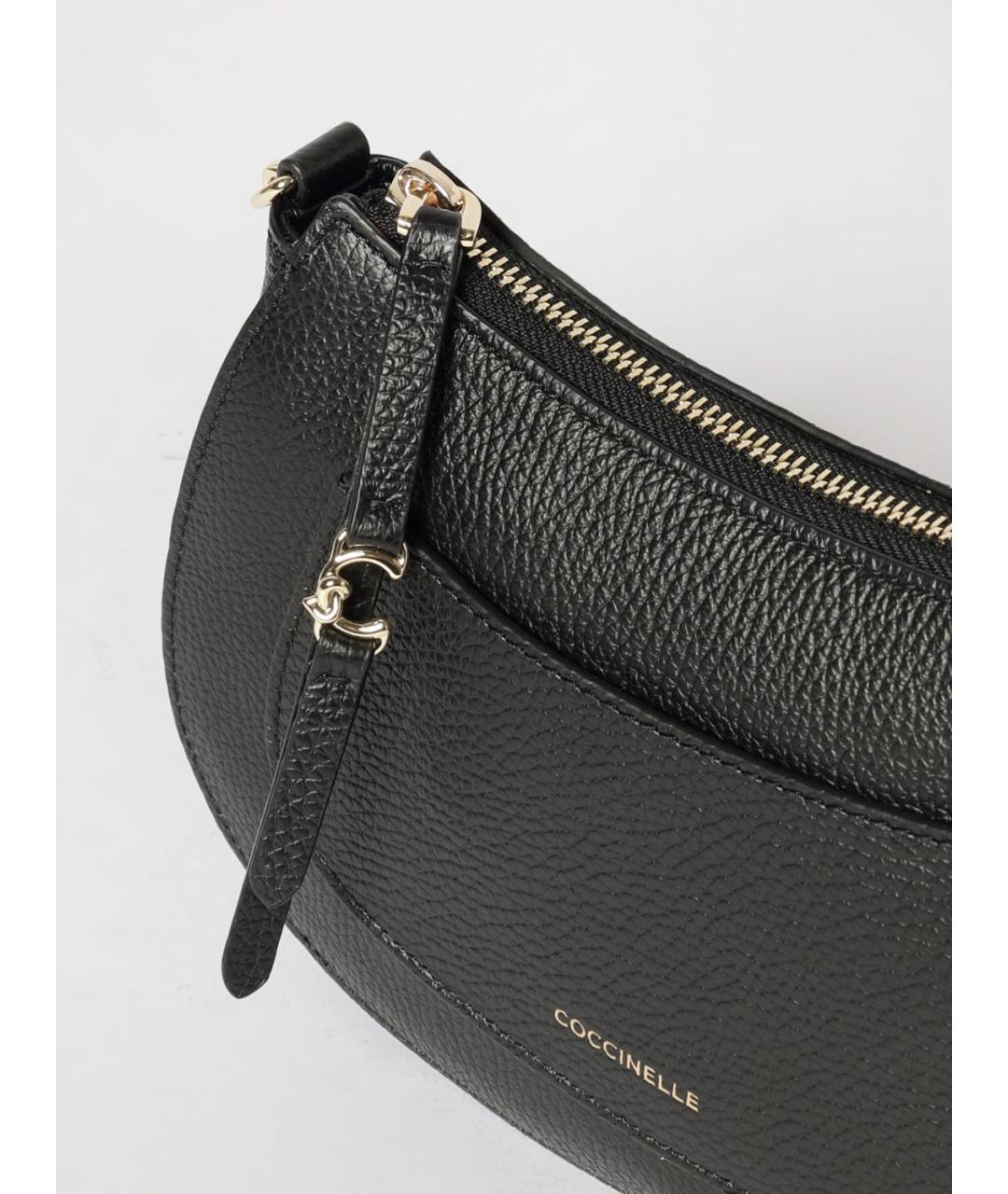 COCCINELLE Черная кожаная сумка через плечо, фото 4
