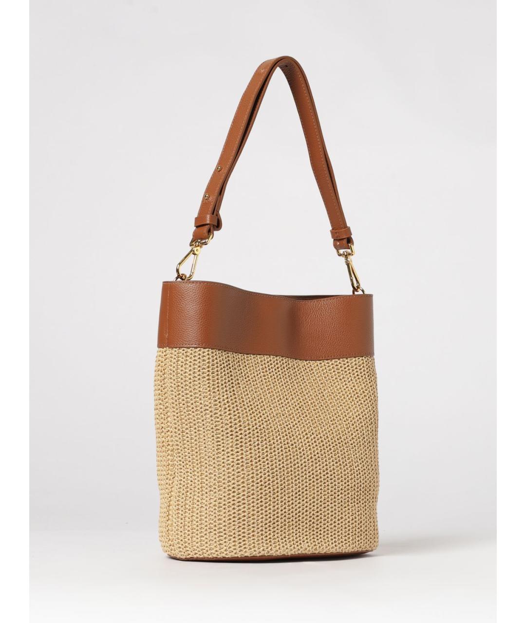 COCCINELLE Бежевая кожаная сумка через плечо, фото 2