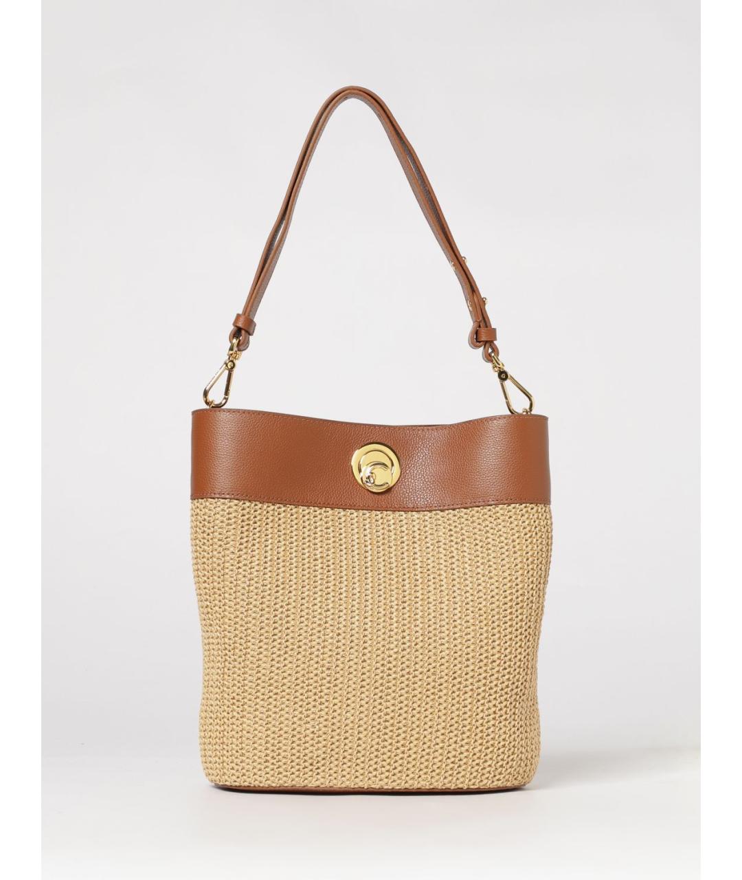 COCCINELLE Бежевая кожаная сумка через плечо, фото 5