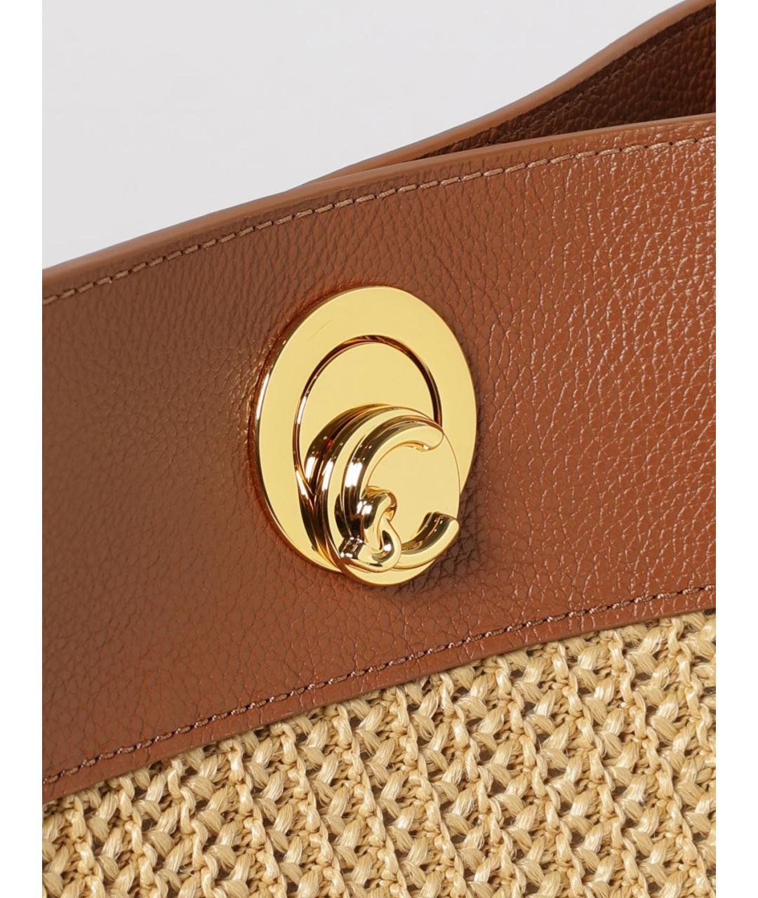 COCCINELLE Бежевая кожаная сумка через плечо, фото 4