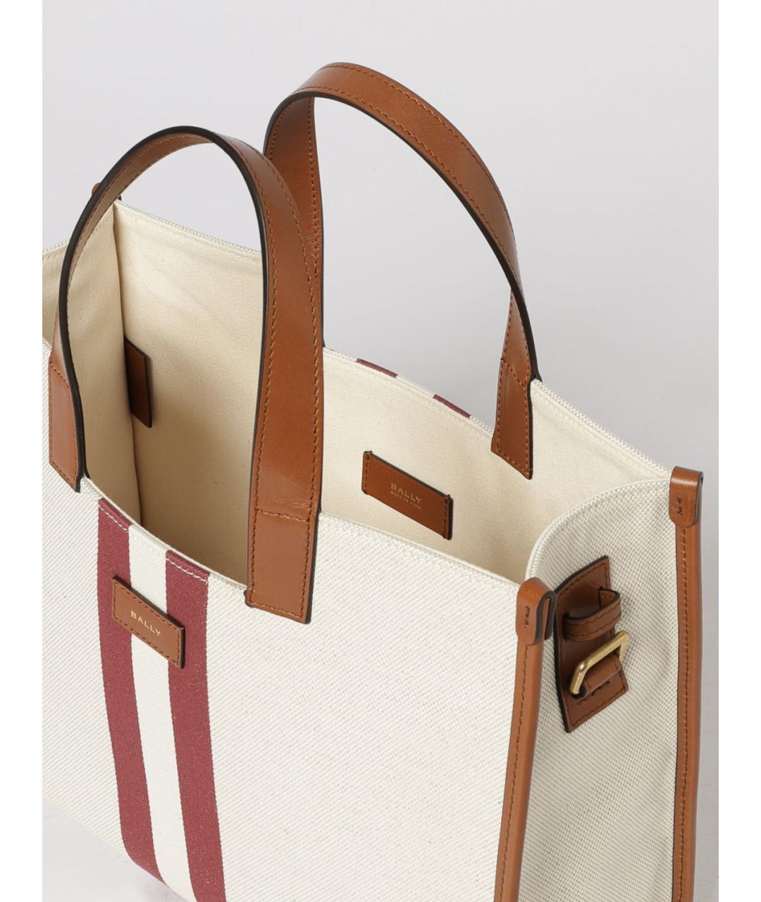 BALLY Бежевая хлопковая сумка через плечо, фото 3