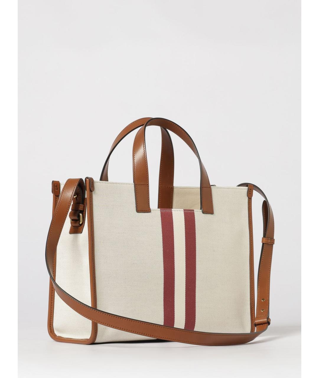 BALLY Бежевая хлопковая сумка через плечо, фото 2