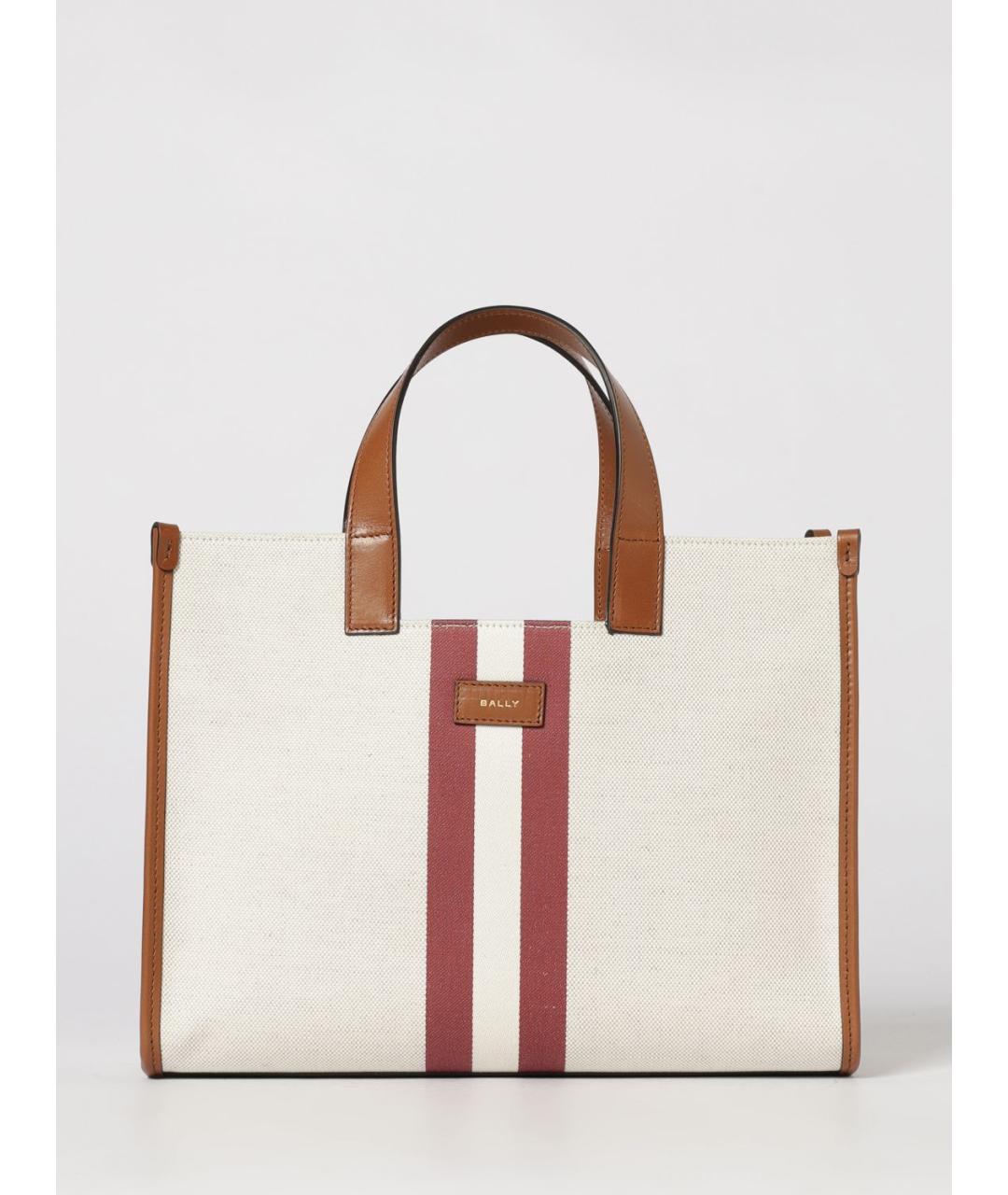 BALLY Бежевая хлопковая сумка через плечо, фото 4