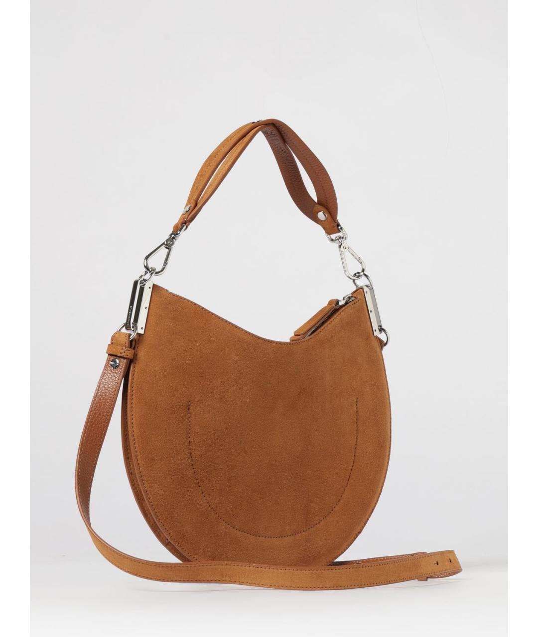 COCCINELLE Коричневая кожаная сумка через плечо, фото 2