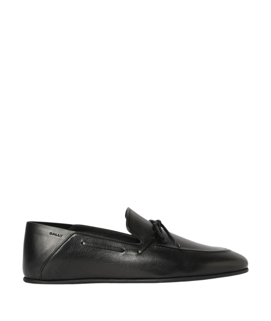 BALLY Черные кожаные лоферы, фото 1