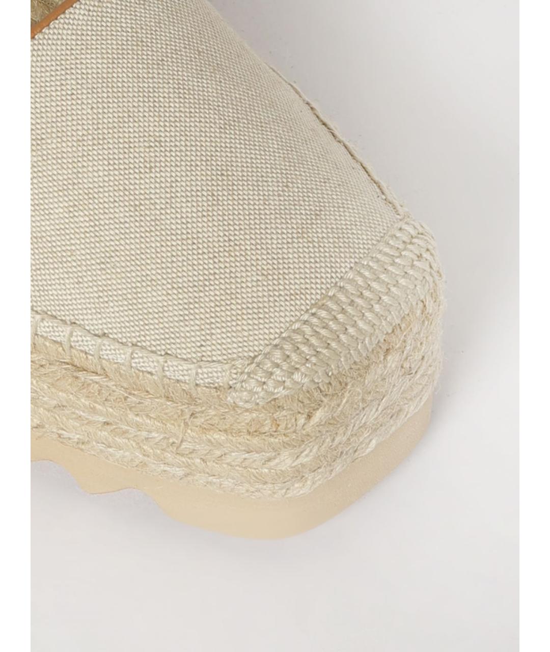 STELLA MCCARTNEY Бежевые текстильные босоножки, фото 4