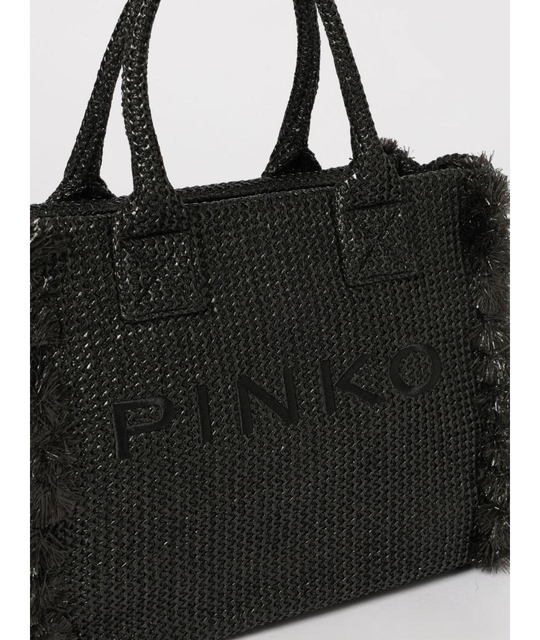 PINKO Черная синтетическая сумка тоут, фото 3