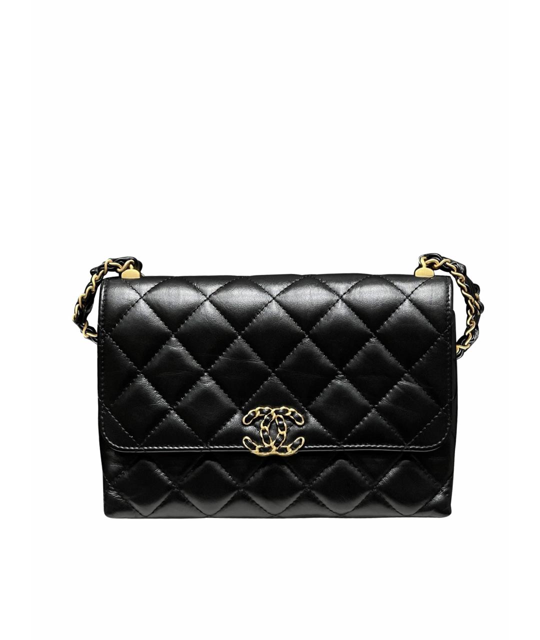 CHANEL Черная кожаная сумка через плечо, фото 1