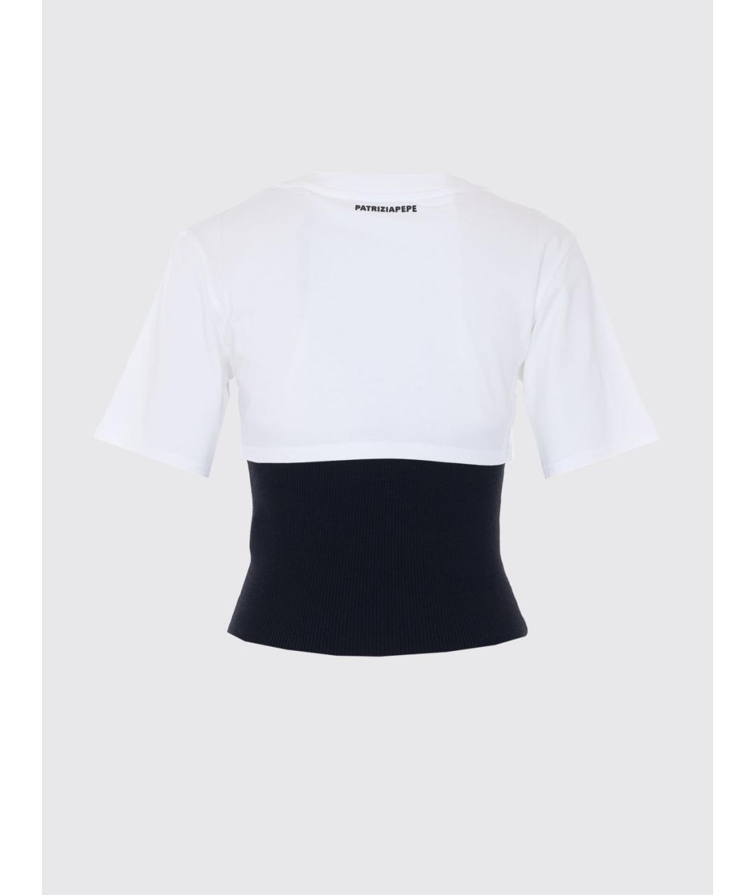 PATRIZIA PEPE Белая вискозная футболка, фото 2