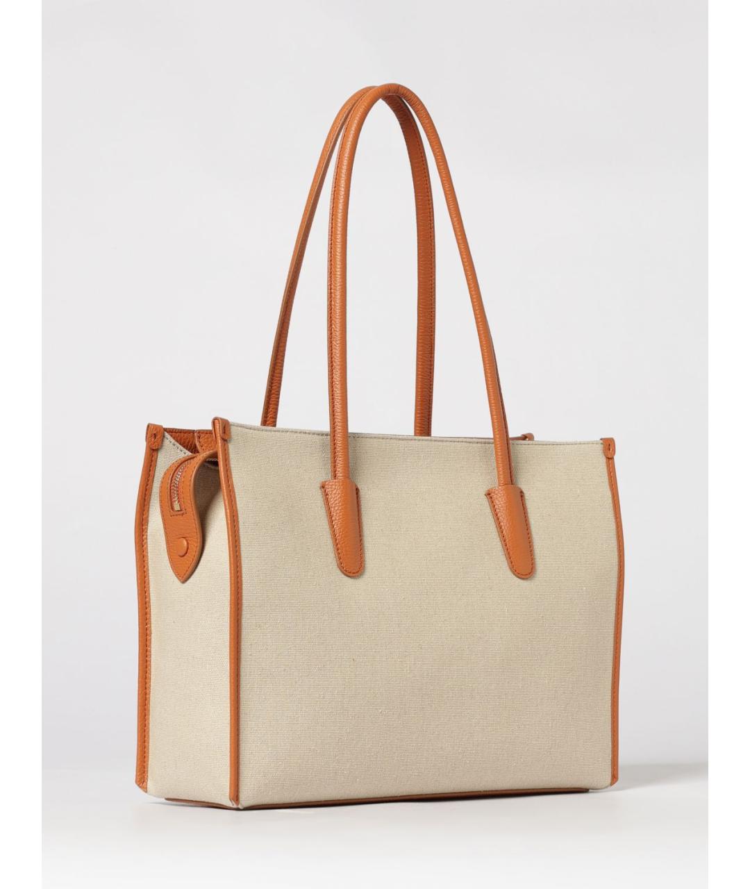 COCCINELLE Бежевая тканевая сумка тоут, фото 2