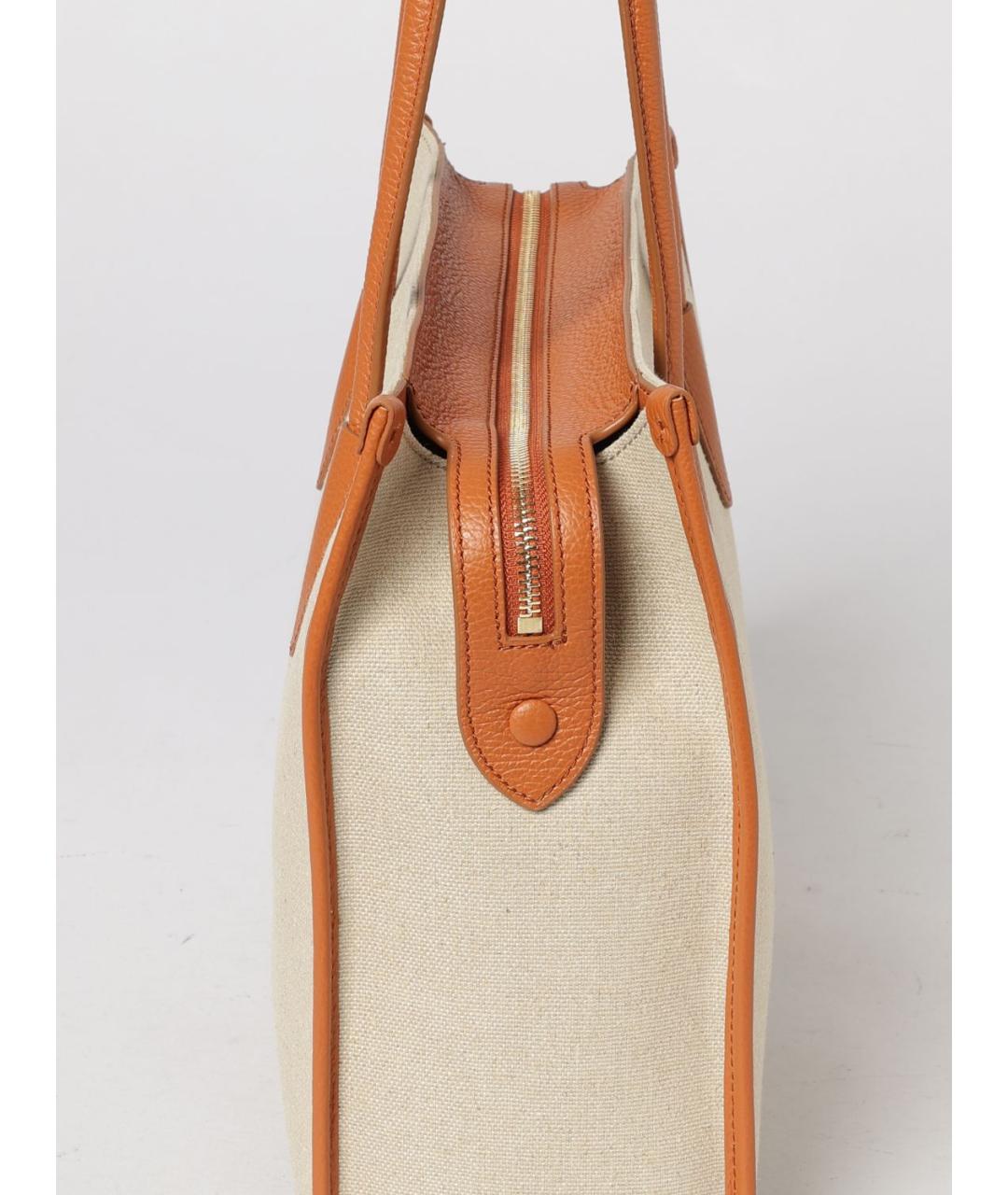 COCCINELLE Бежевая тканевая сумка тоут, фото 3