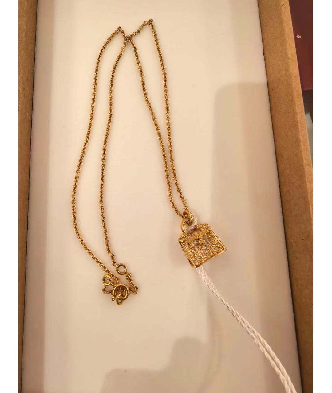 HERMES Розовое колье из розового золота, фото 3