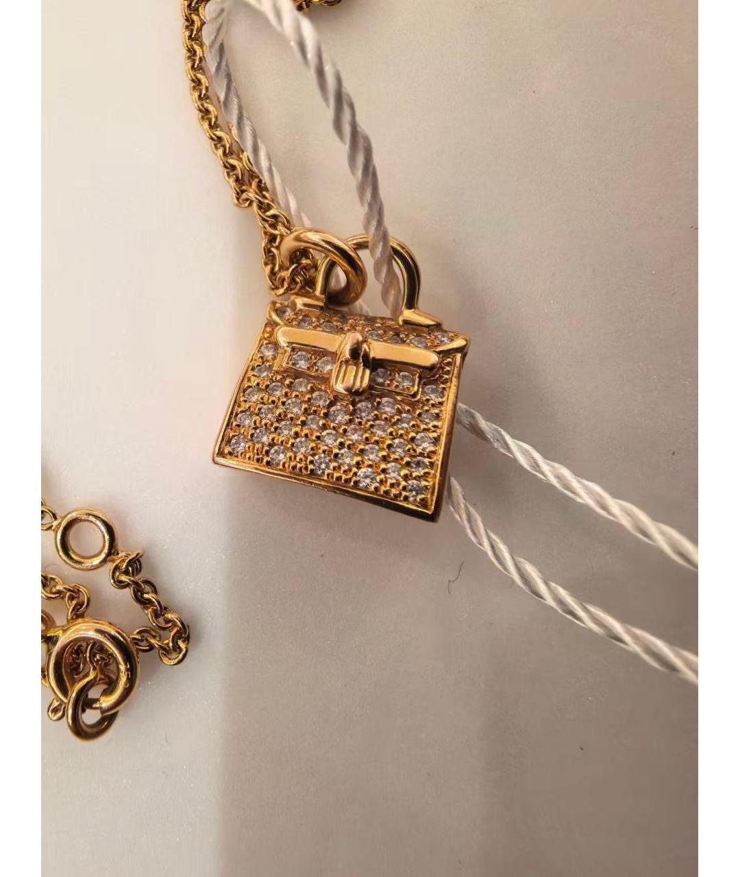 HERMES Розовое колье из розового золота, фото 2