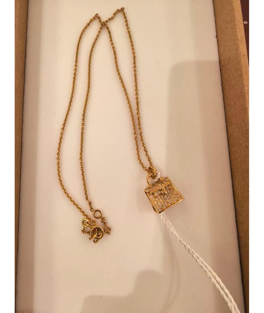 HERMES Розовое колье из розового золота, фото 4