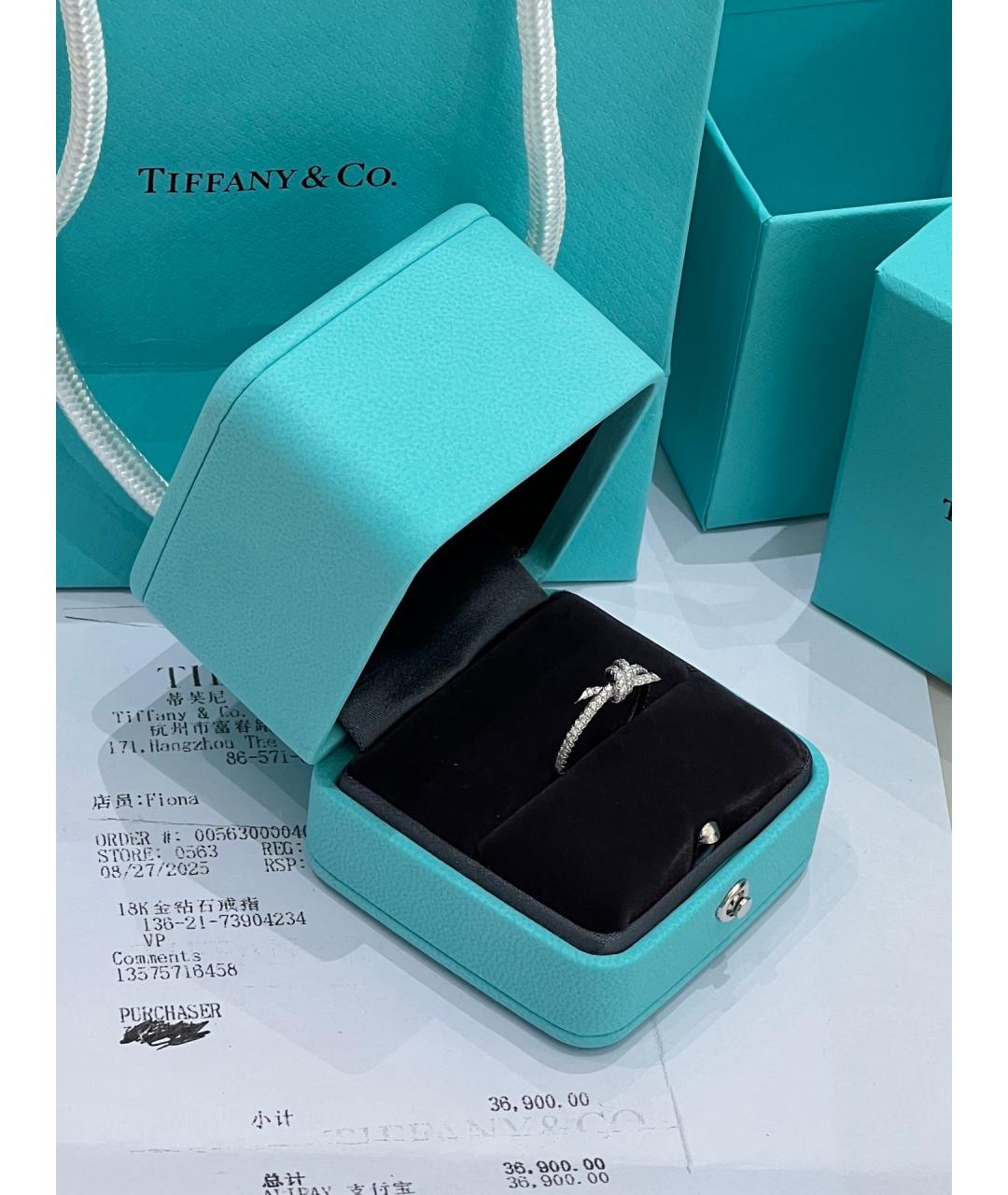 TIFFANY&CO Серебряное кольцо из белого золота, фото 2
