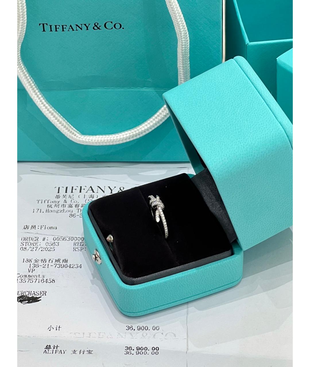 TIFFANY&CO Серебряное кольцо из белого золота, фото 3