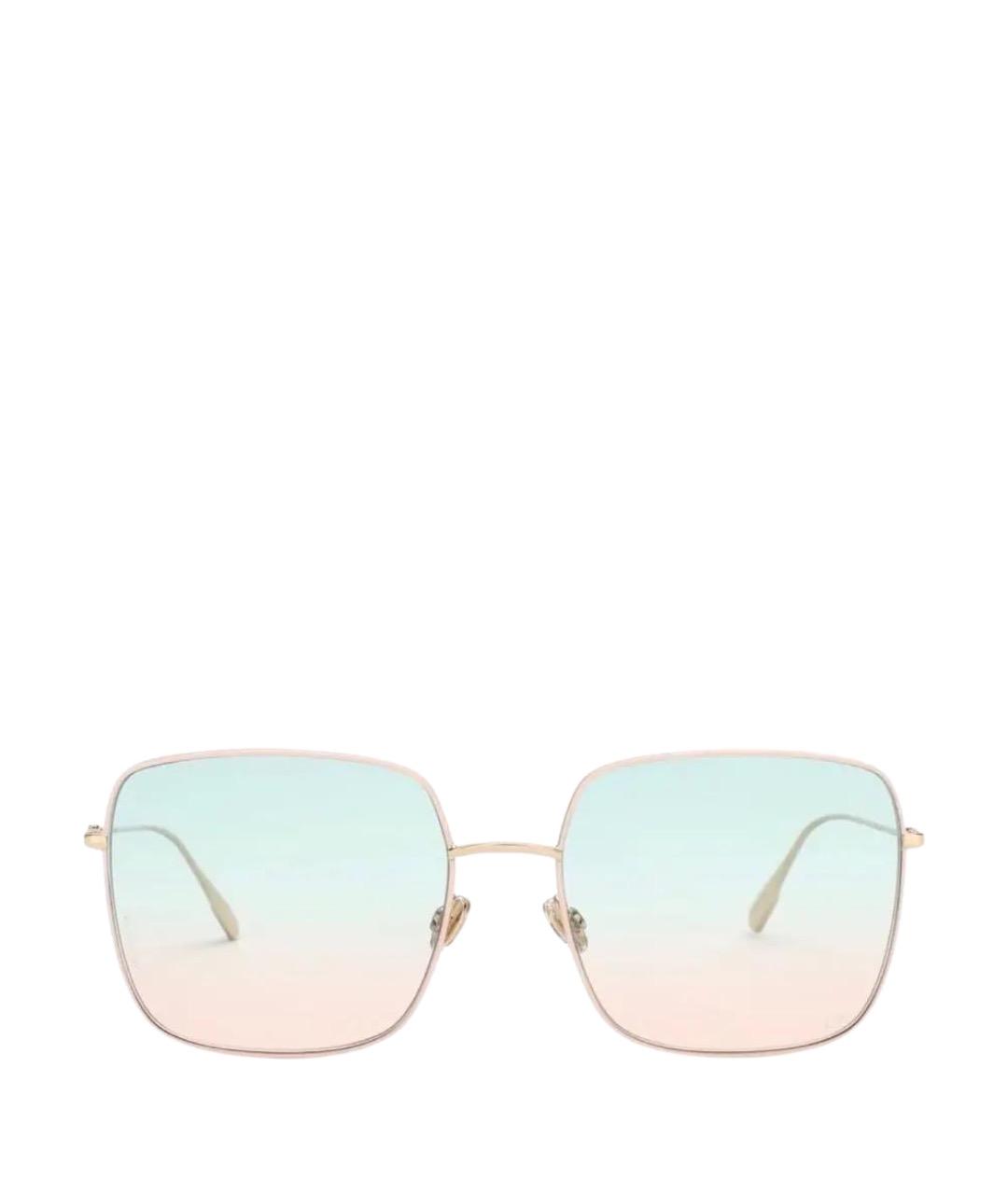 CHRISTIAN DIOR Золотые металлические солнцезащитные очки, фото 1