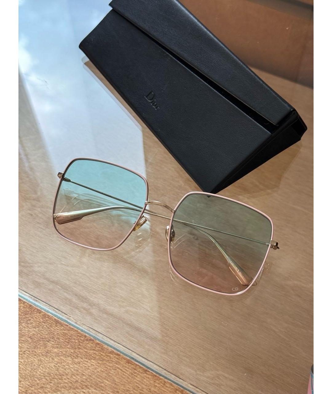 CHRISTIAN DIOR Золотые металлические солнцезащитные очки, фото 4