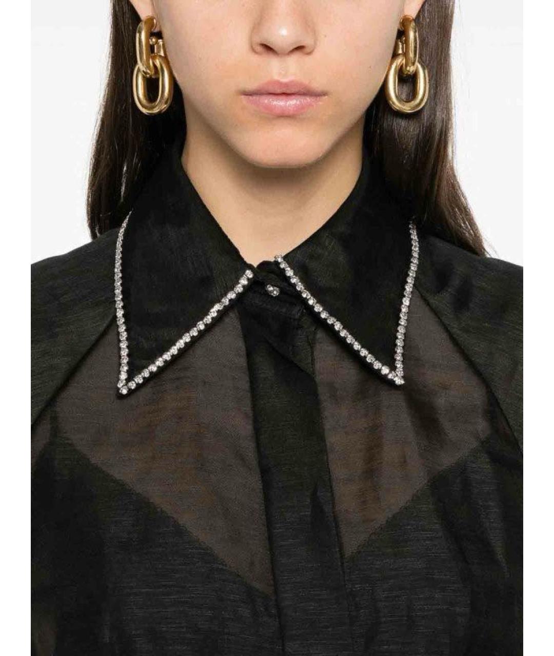 ZIMMERMANN Черная льняная блузы, фото 4