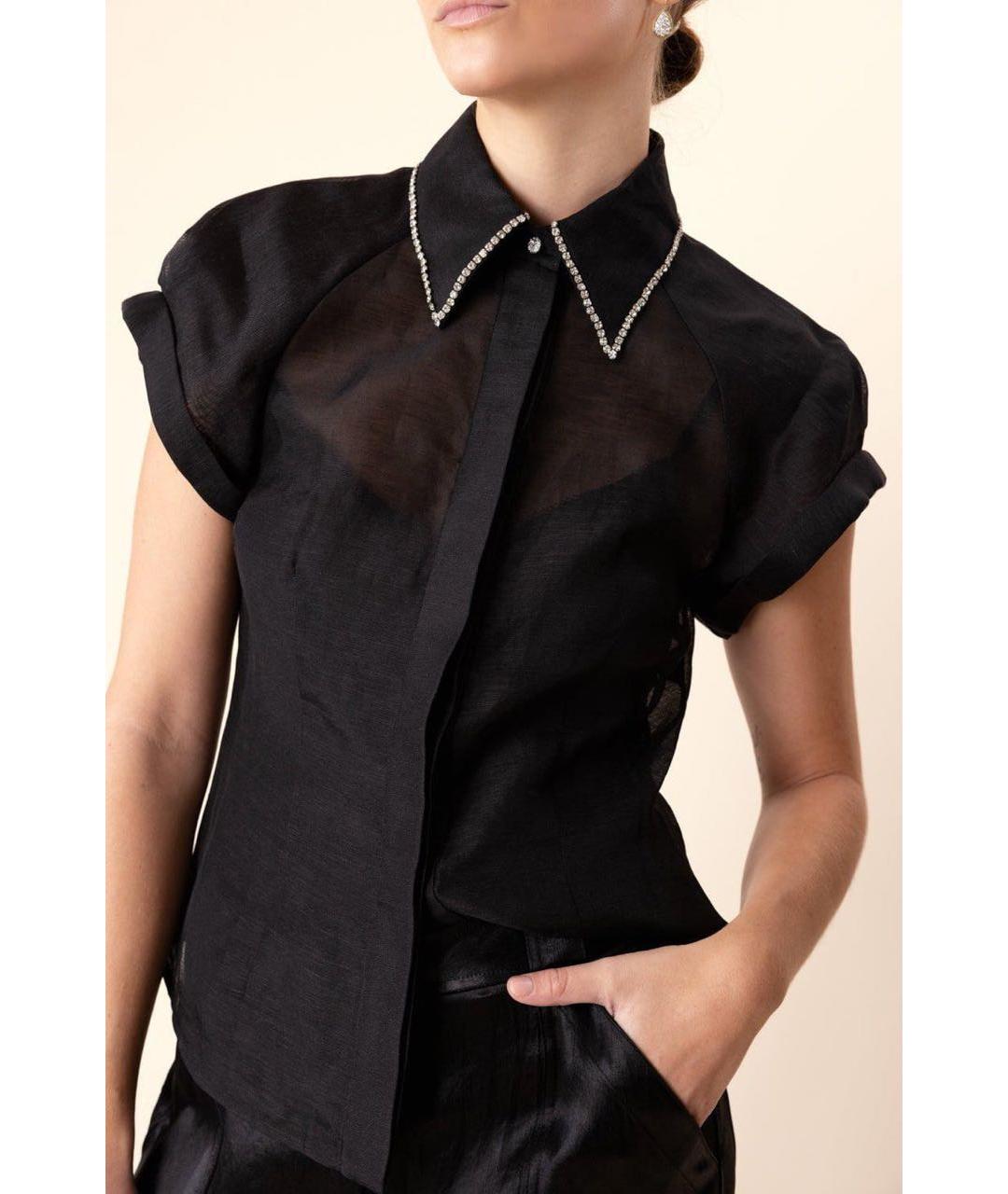 ZIMMERMANN Черная льняная блузы, фото 5