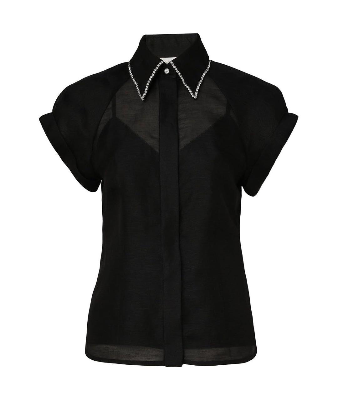 ZIMMERMANN Черная льняная блузы, фото 1