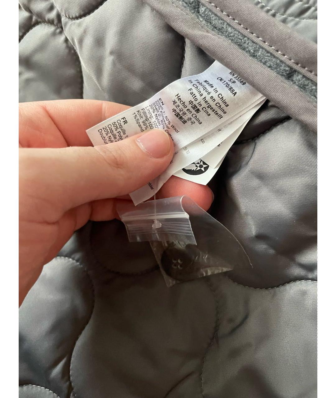 ALPHA INDUSTRIES Антрацитовая шерстяная куртка, фото 4