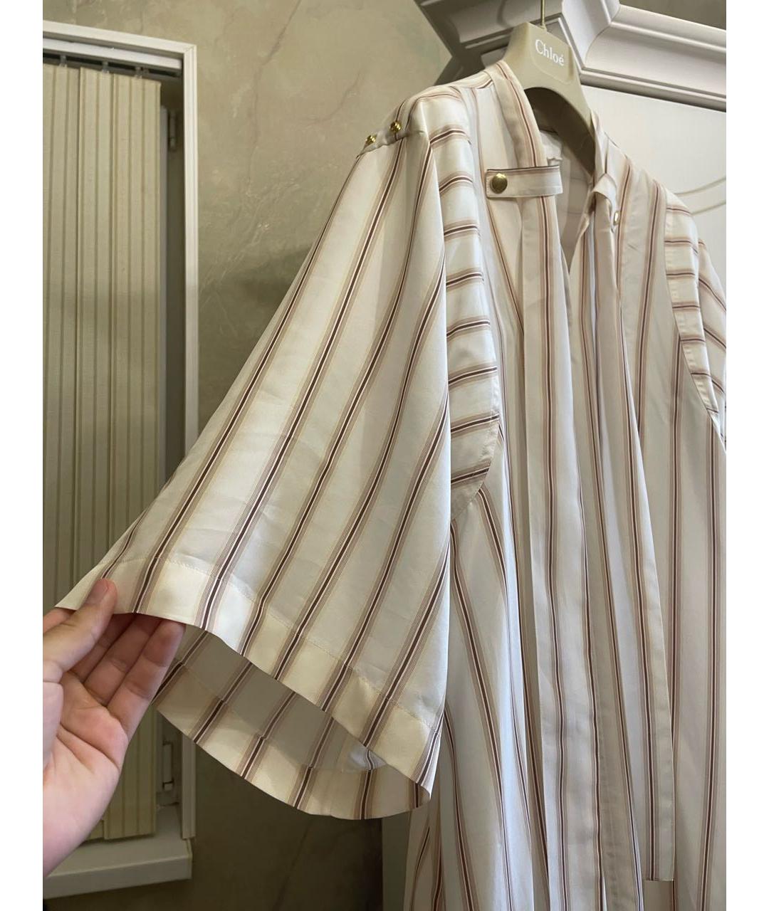 CHLOE Бежевое хлопковое повседневное платье, фото 2