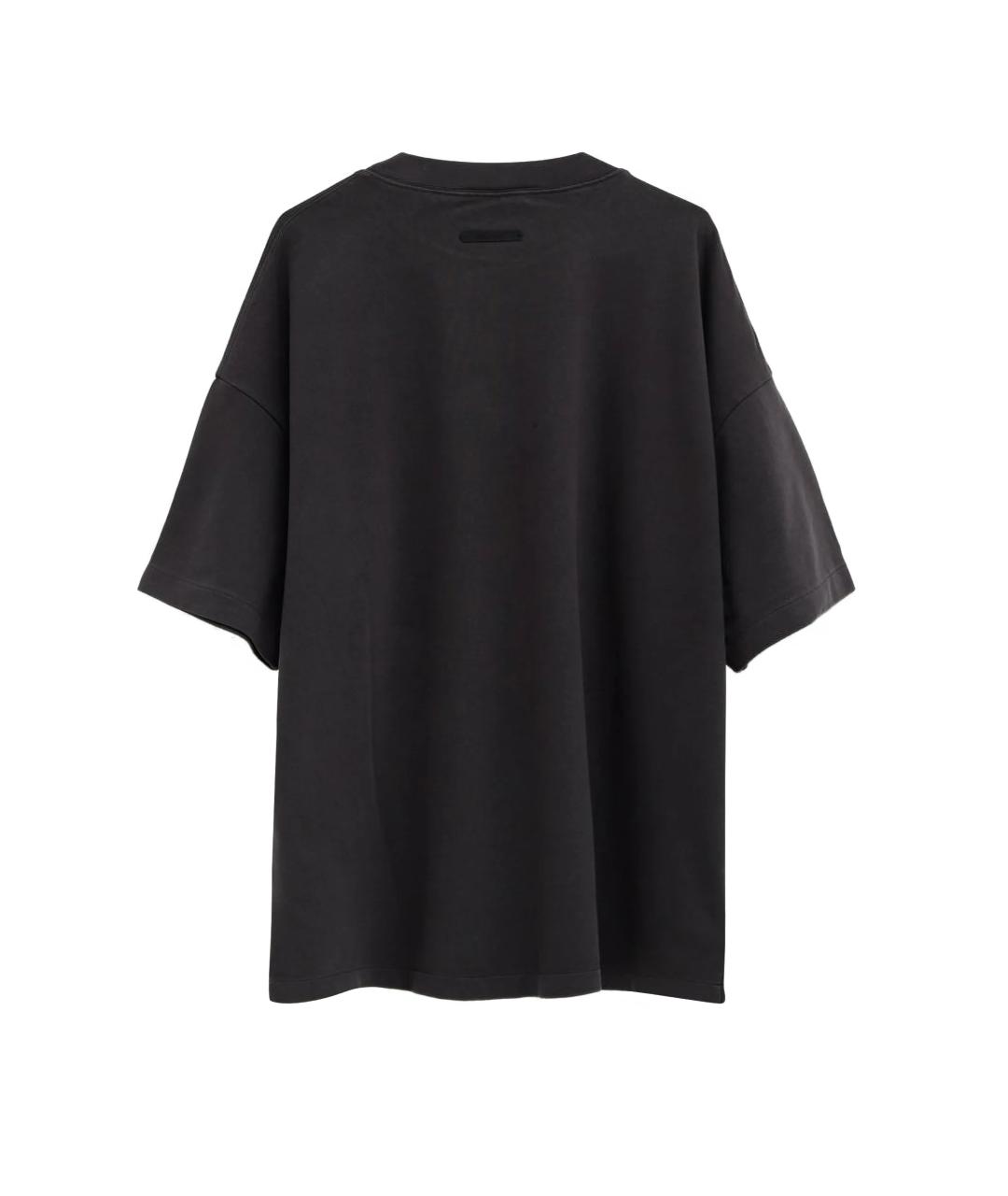 FEAR OF GOD ESSENTIALS Черная хлопковая футболка, фото 3