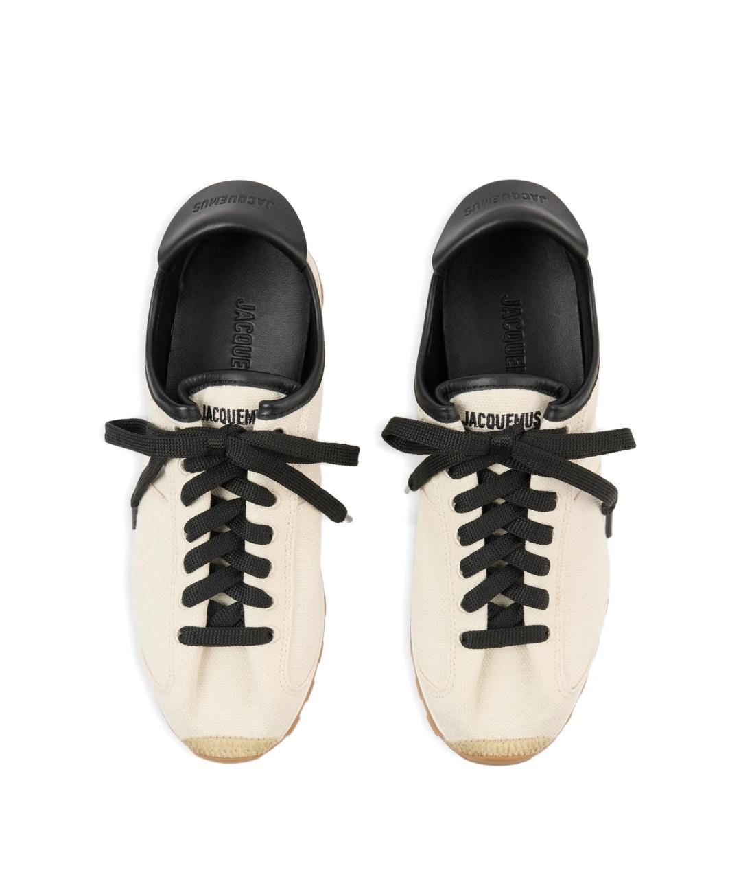 JACQUEMUS Бежевые текстильные кроссовки, фото 3
