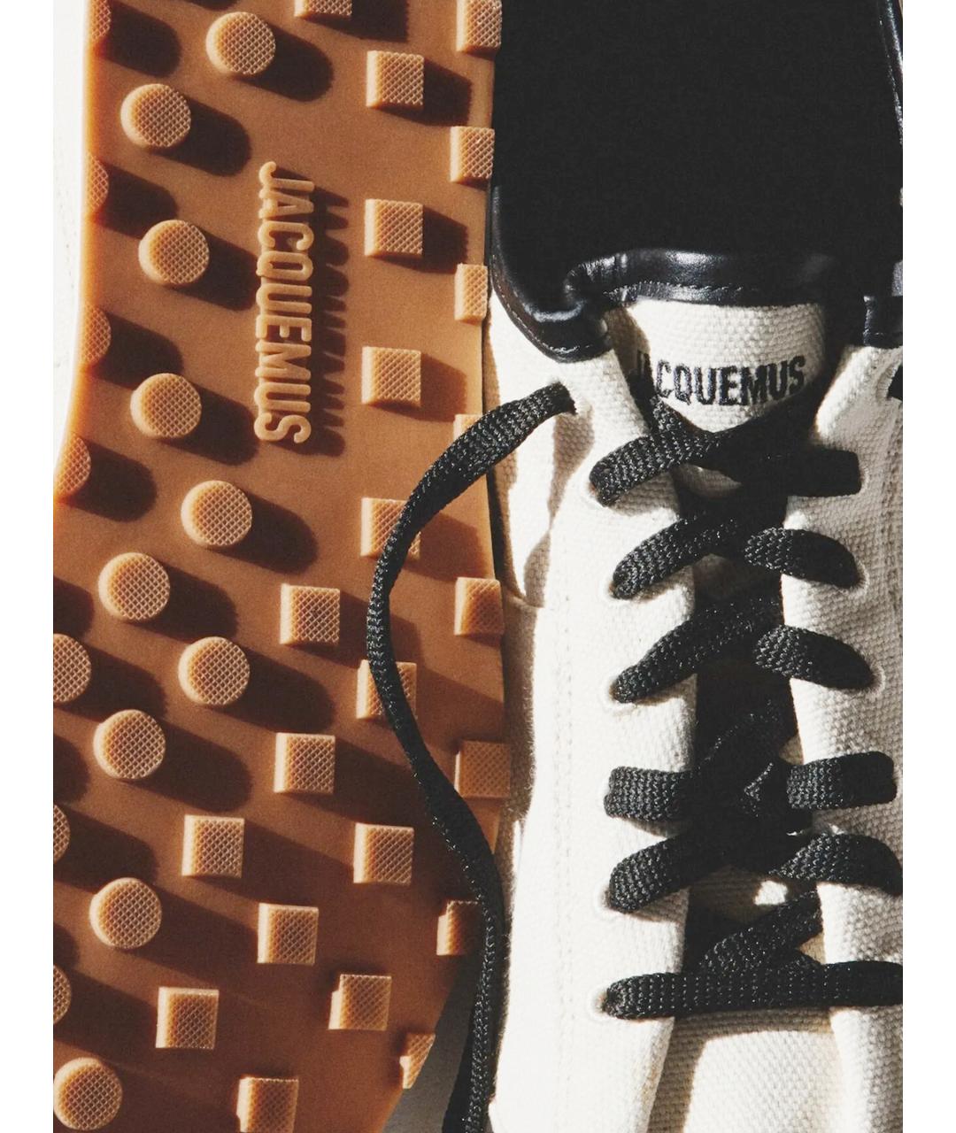 JACQUEMUS Бежевые текстильные кроссовки, фото 4