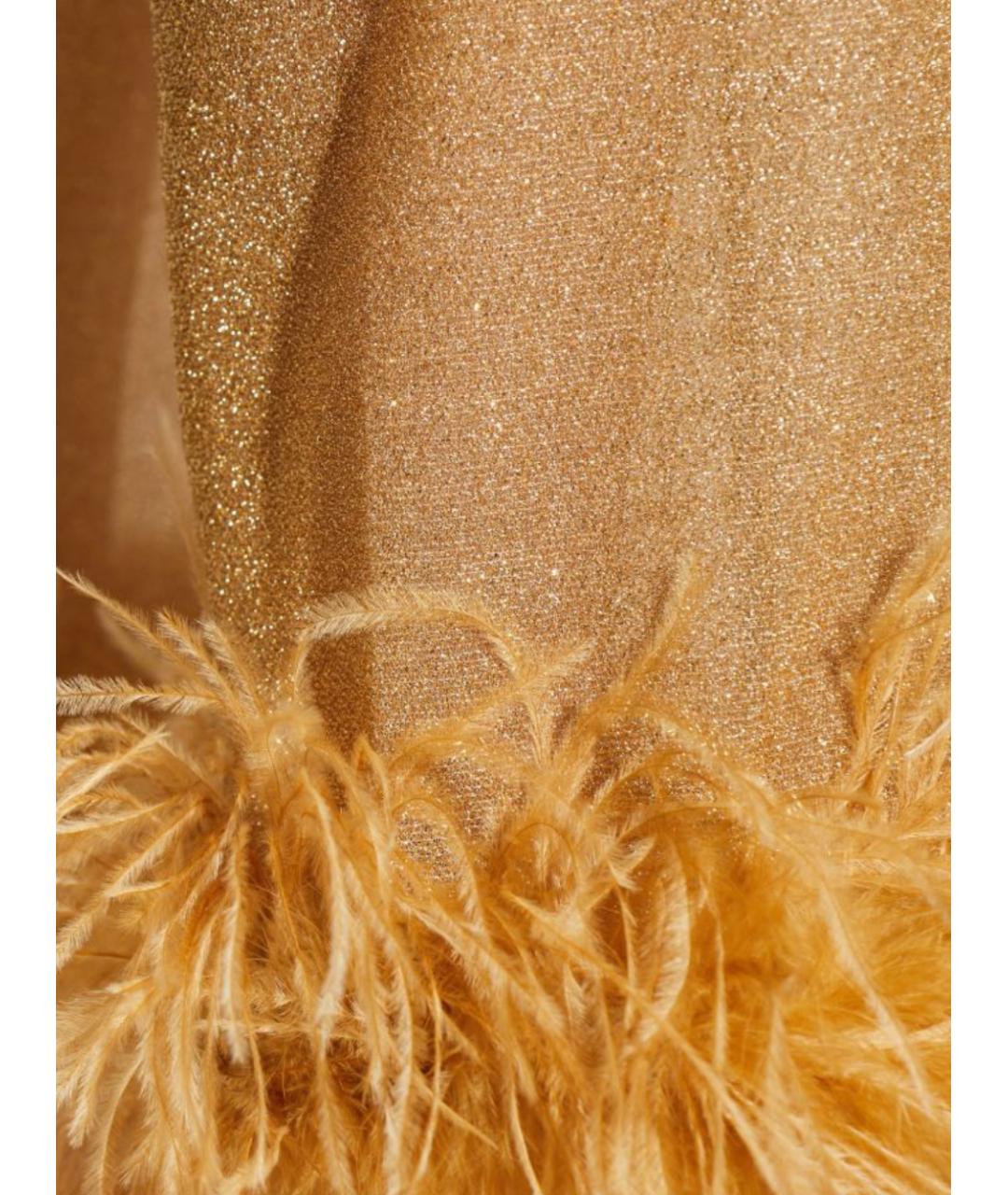 OSEREE Золотые полиамидовые прямые брюки, фото 2