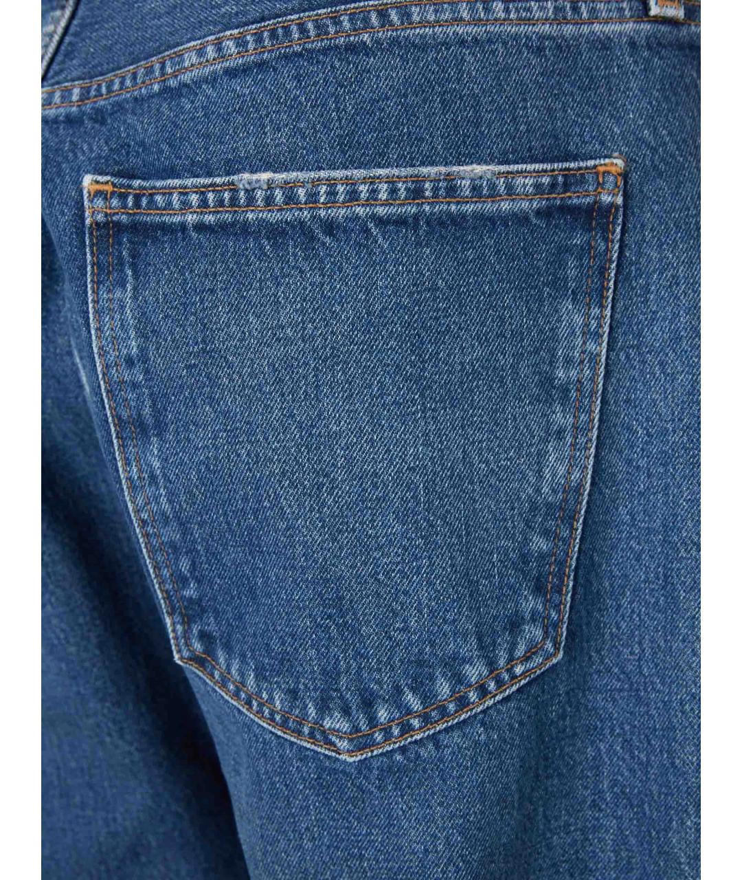 AGOLDE Синие хлопковые прямые джинсы, фото 4